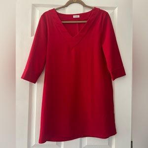 Tobi, Small Red shift dress, 3/4 sleeve